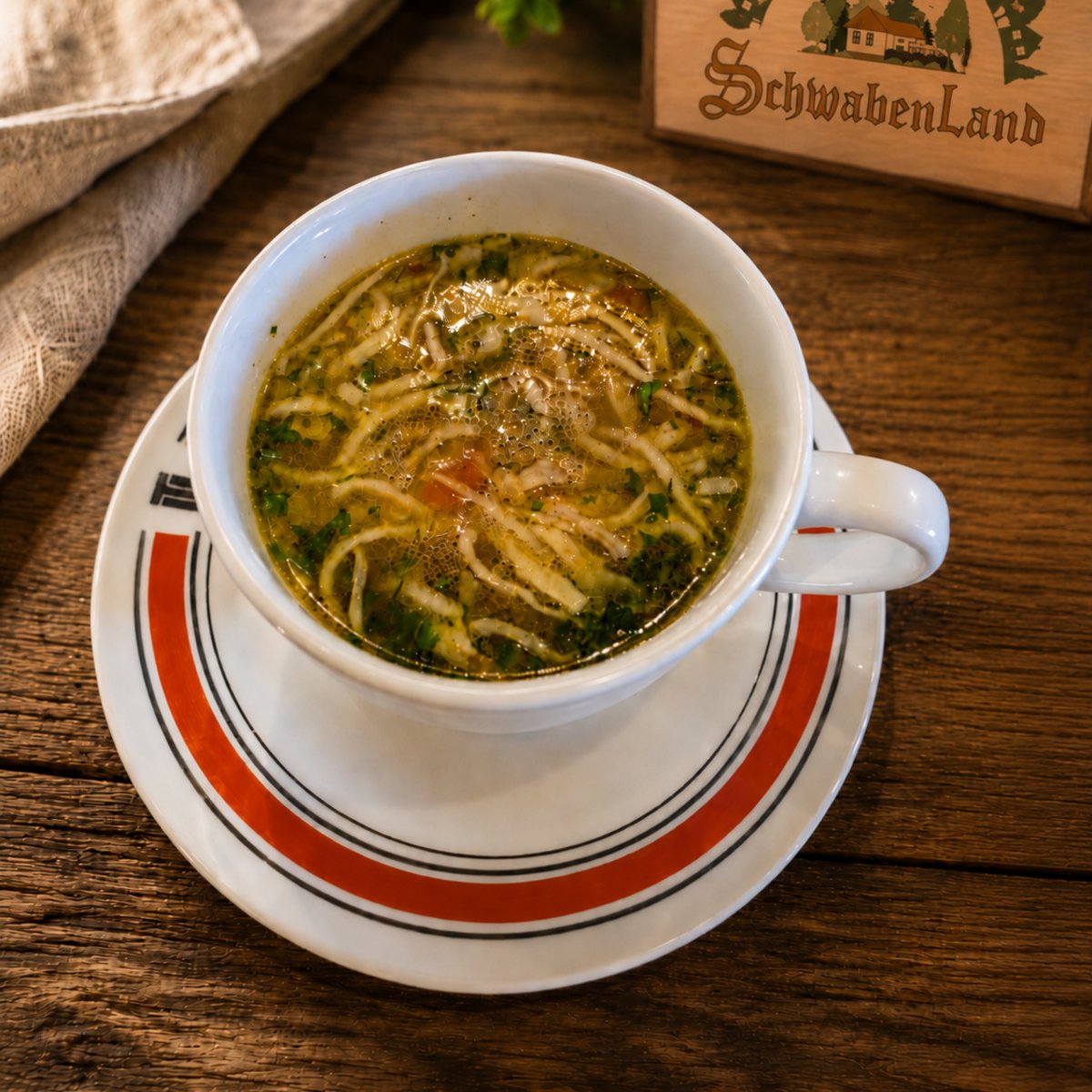 Flädlesuppe — supă de tăiței din clătite