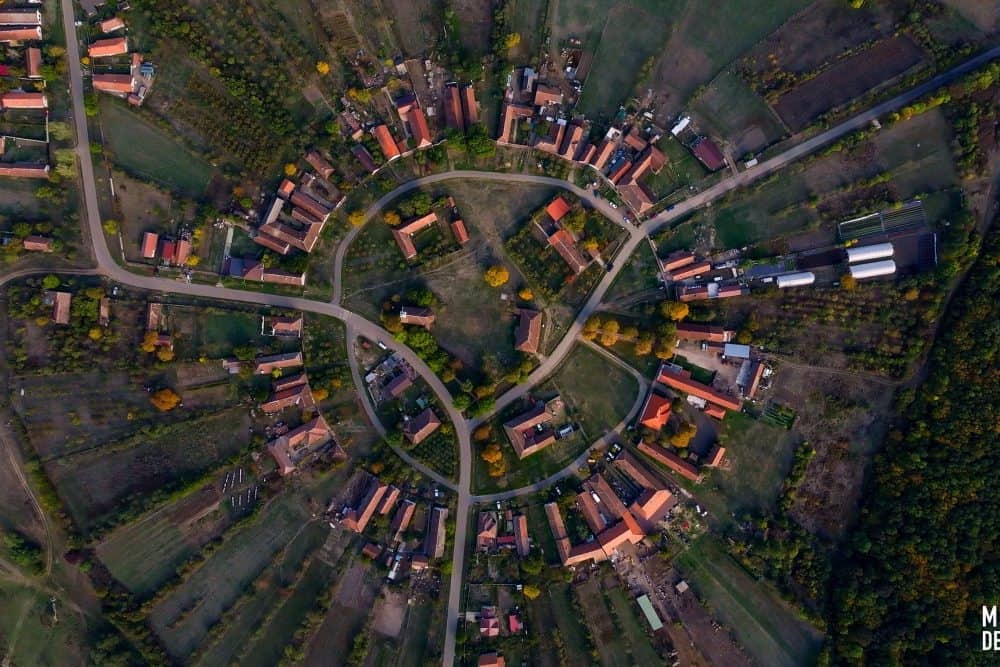 Fotografie aeriană cu Charlottenburg — planul circular